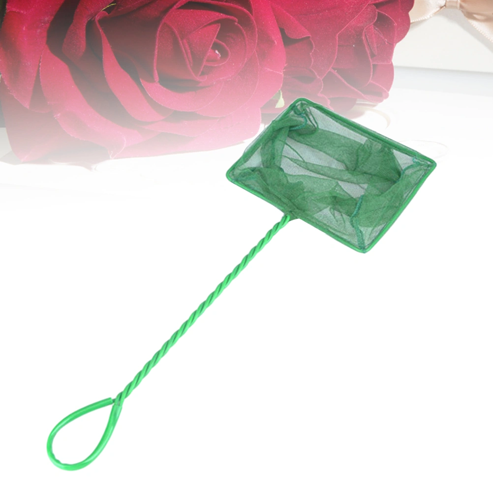 8 inch Portable Shrimp Fishing Net for Aquarium Fish Tank Pond (Green)