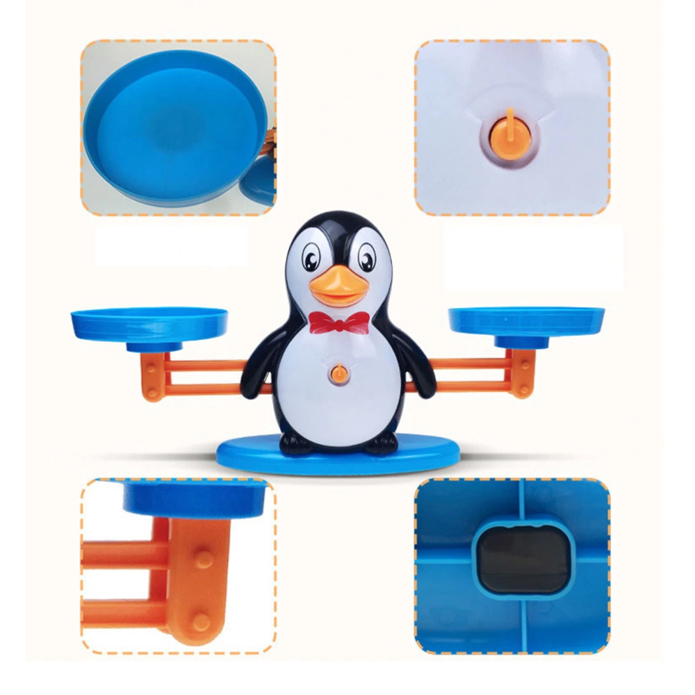 1 Set Balance Scale Toys Digital Calculation Balance Scale Toys Learning Arithmetic Balance Scale Toys Plastic Balance Weighing Toys Cartoon Penguin Balance Game Toy for Kids Child Playing