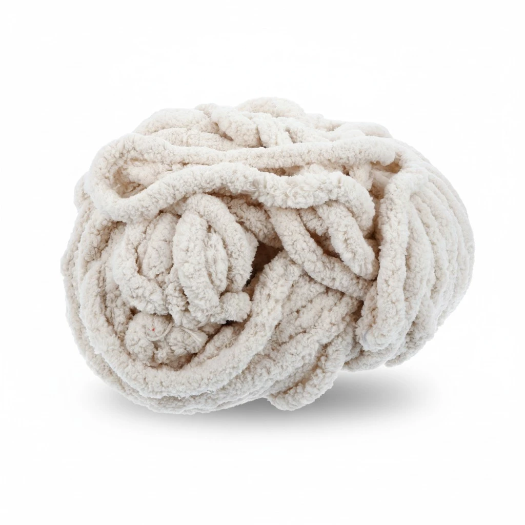 1pc Comfortable Coarse Wool Multifunctional Chenille Blanket Line for Knitting