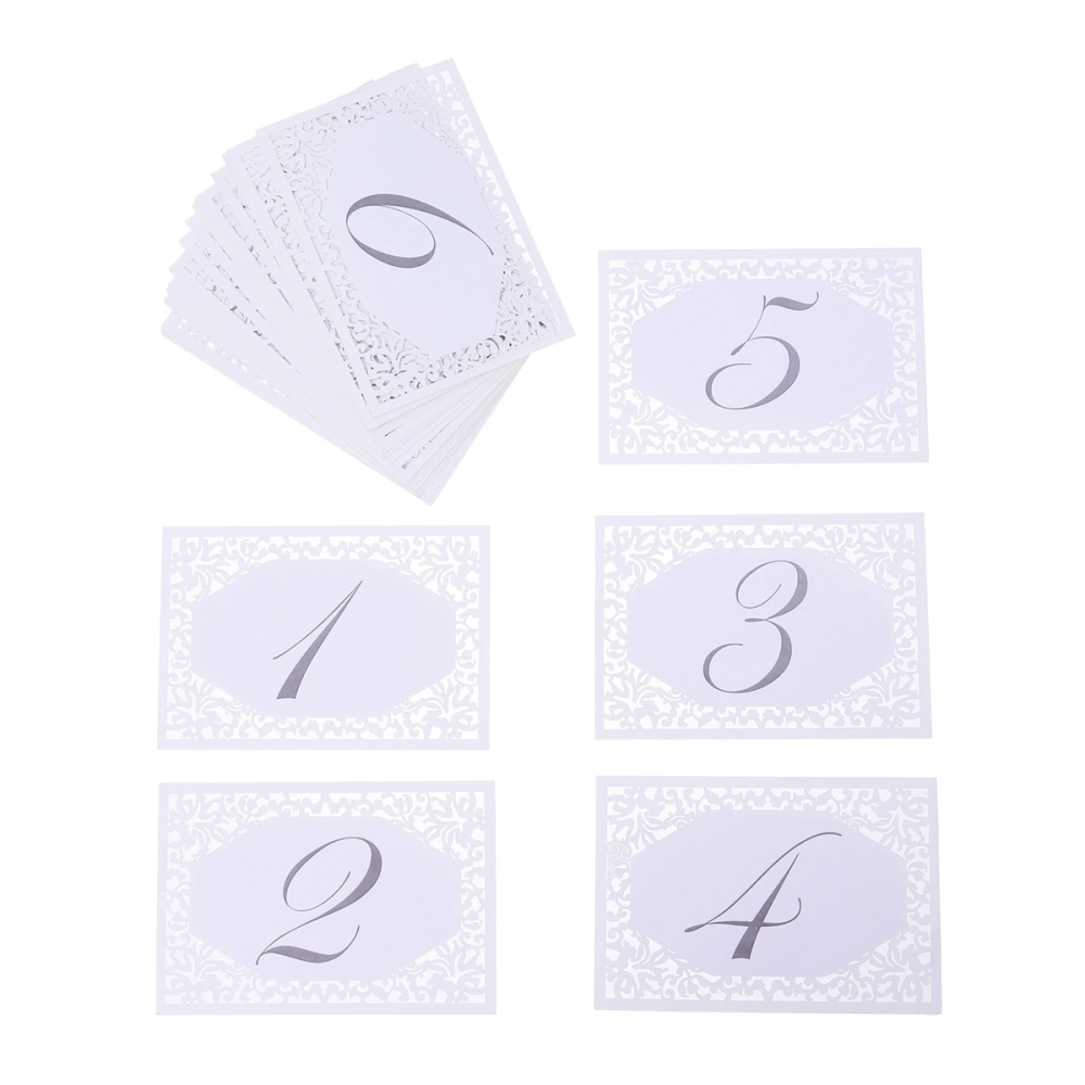 25pcs Paper Wedding Party Supplies 1to25 Hollow Number Place Holder Table Number Figure Seat Decoration