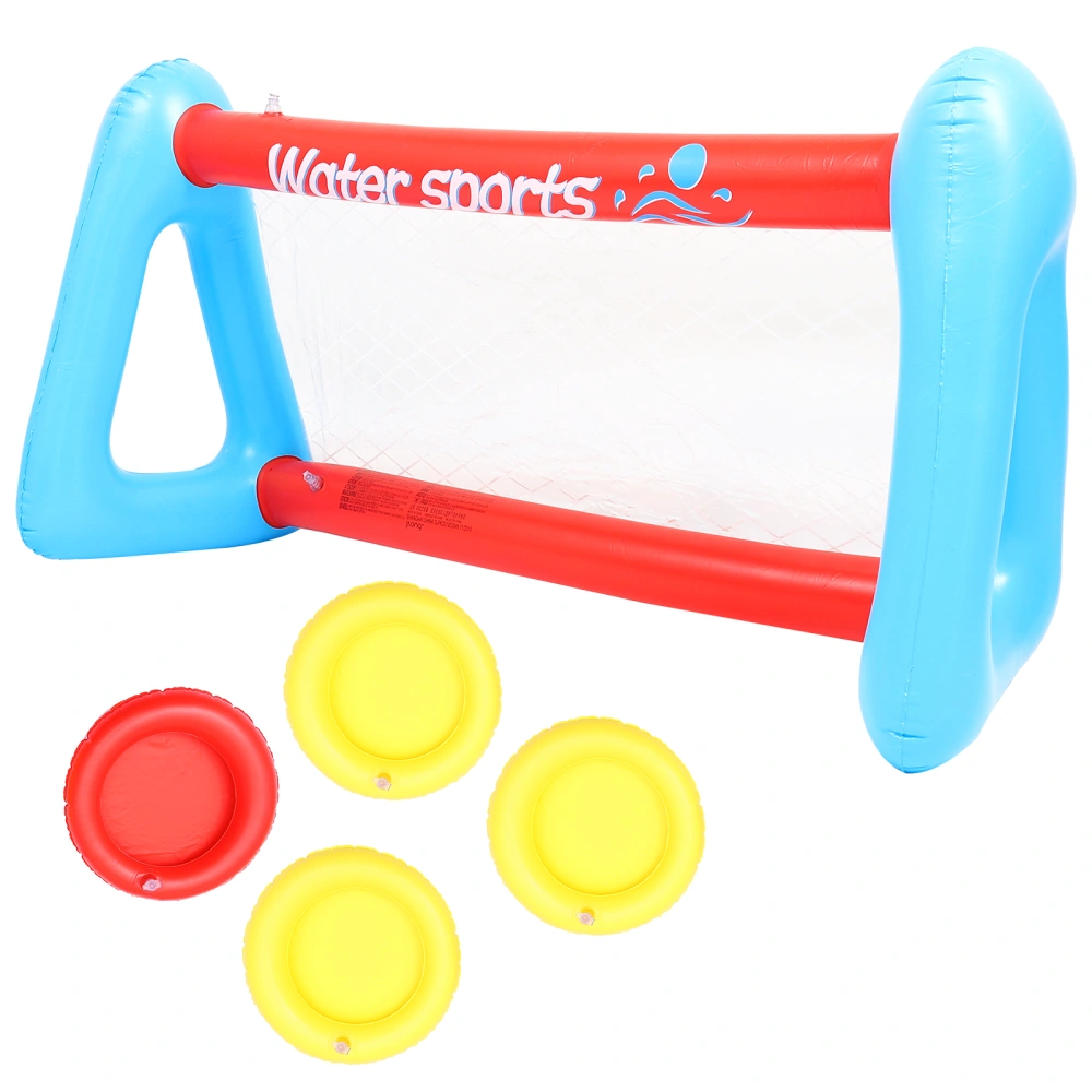 1 Set Inflatable Pool Float Set Volleyball Net Swimming Game with Volleyballs