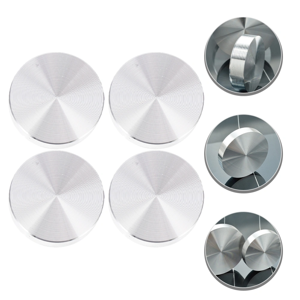 4pcs Round Aluminum Circle Disc Glass Tops Adapter for Glass Table Tea Tables