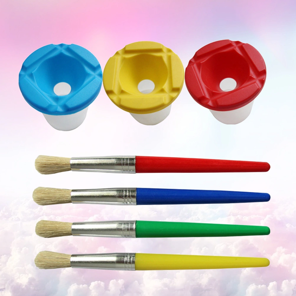 1 Set Painting Accessories Pigment Brush Wash Cup Doodling Pens Washing Holder Kit DIY Drawing Supplies