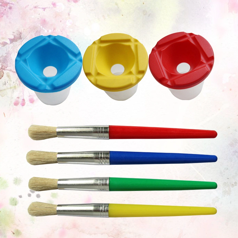 1 Set Painting Accessories Pigment Brush Wash Cup Doodling Pens Washing Holder Kit DIY Drawing Supplies