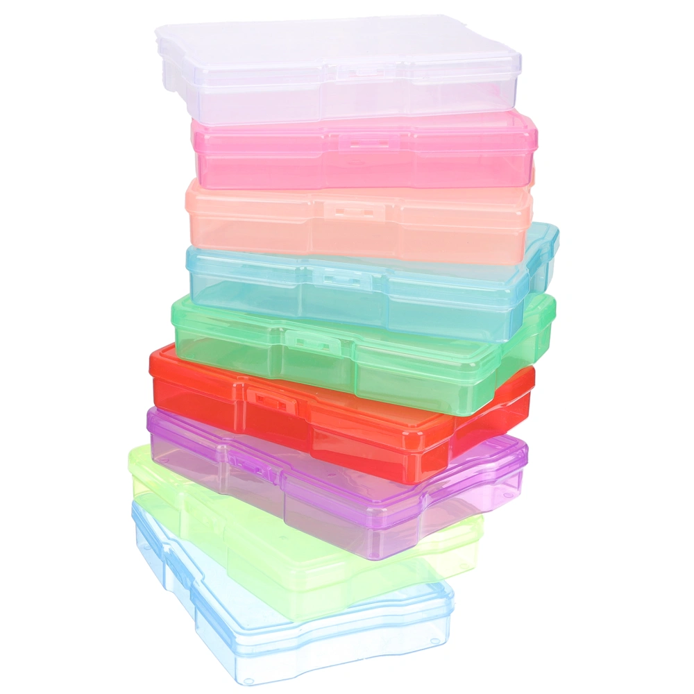 12pcs Plastic Storage Boxes Postcards Storage Cases Photos Organizing Boxes