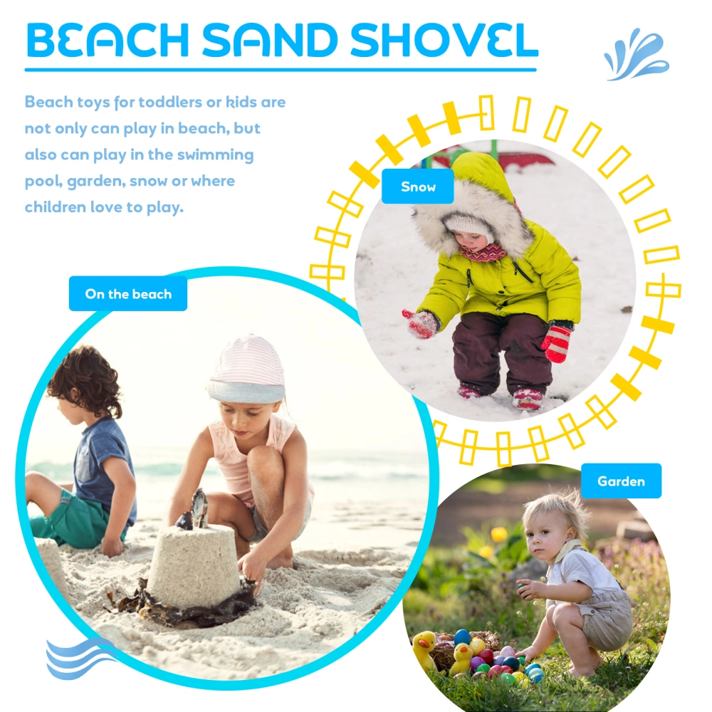 4pcs Useful Beach Sand Shovels Kid's Sand Dredging Tool Creative Kids Shovel