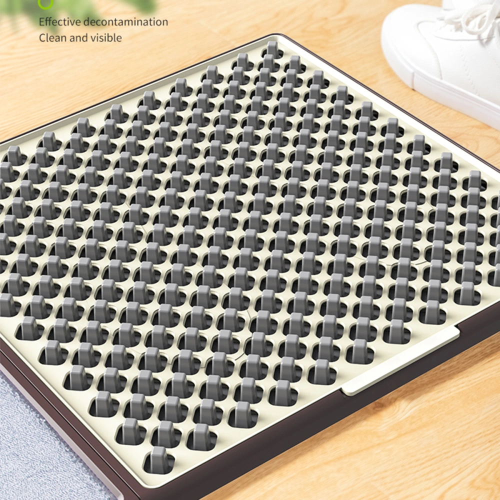 Disinfecting Floor Mat Automatic Door Pad Foot Mat Sanitizing Footbath Mat Water Absorbent Pad for Home Shop Hotel Restaurant (Light Brown)