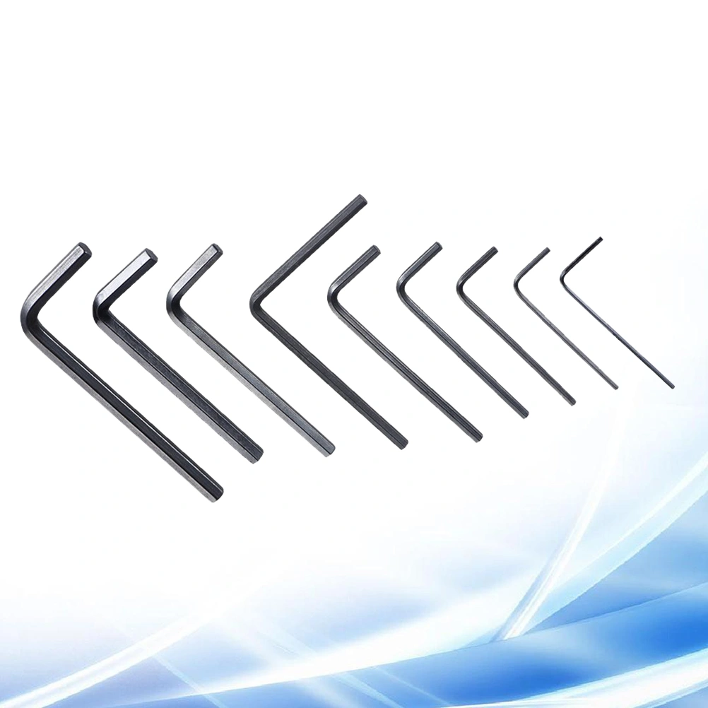 9pcs Hexagon Allen Wrench Key Hex Wrench Bass Guitar Neck Truss Rod Adjustment Guitar Accessories (Black)