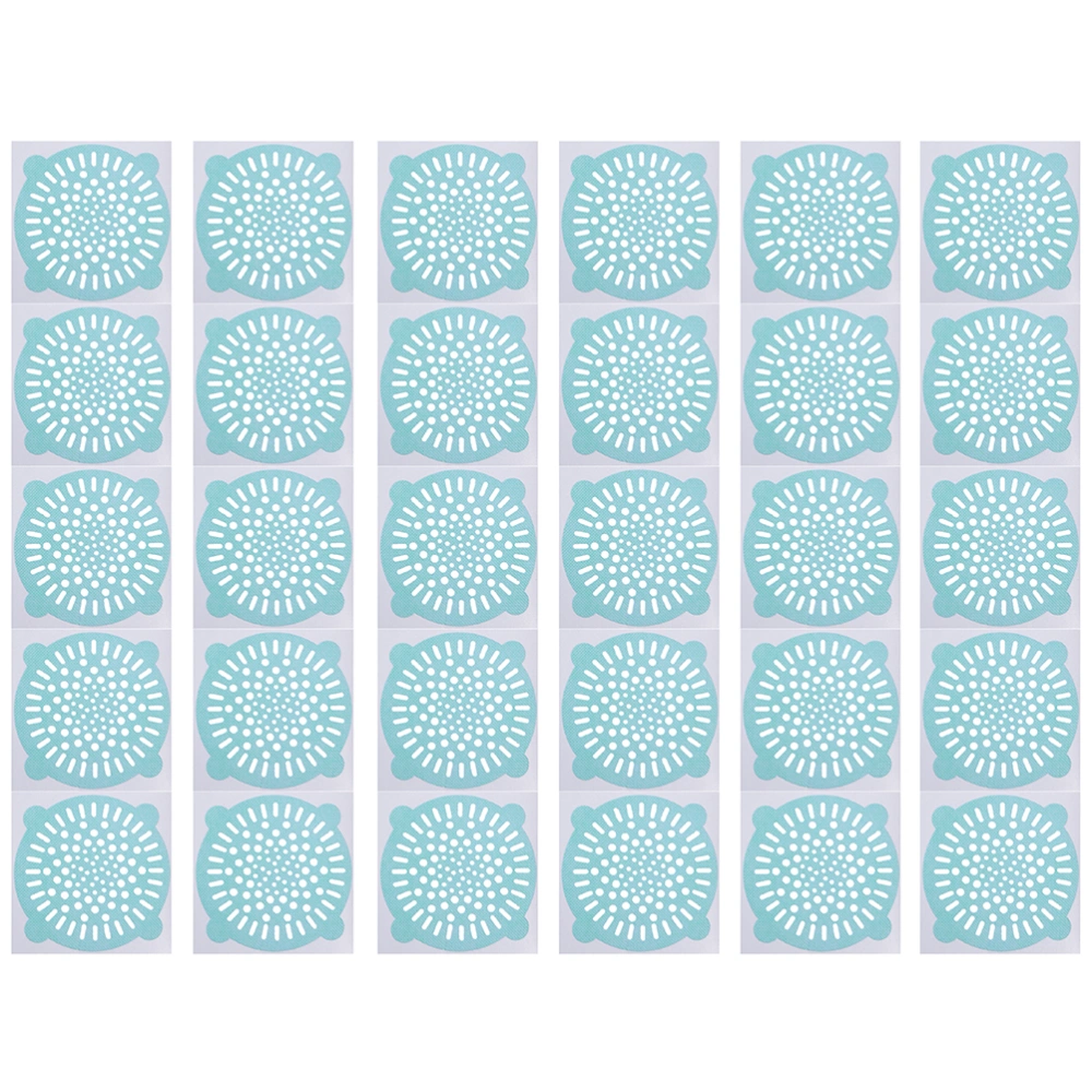 30pcs Disposable Floor Drain Sticker Hair Filter Sticker Sink Anti-blocking Sticker