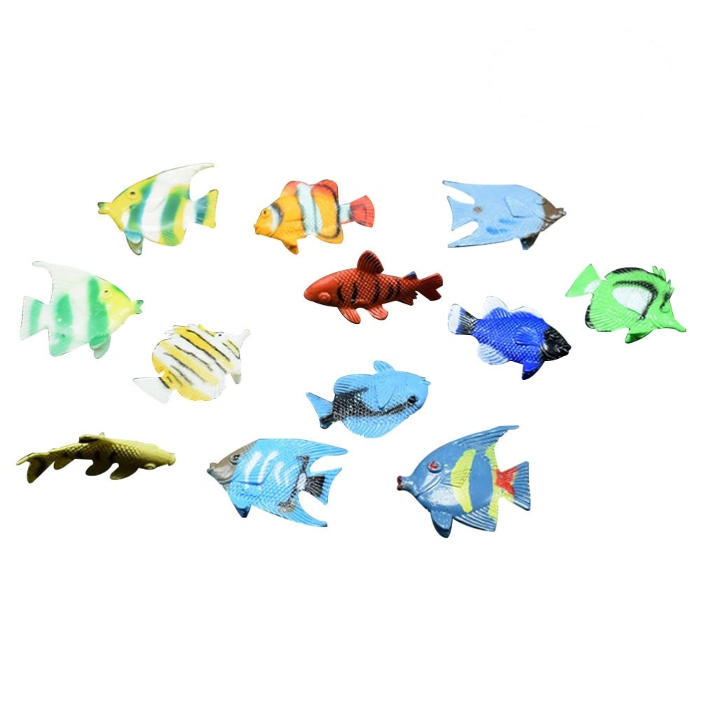 12pcs Mini Ocean Animal Tropical Fish Figure Model Preschool Kids Educational Toys