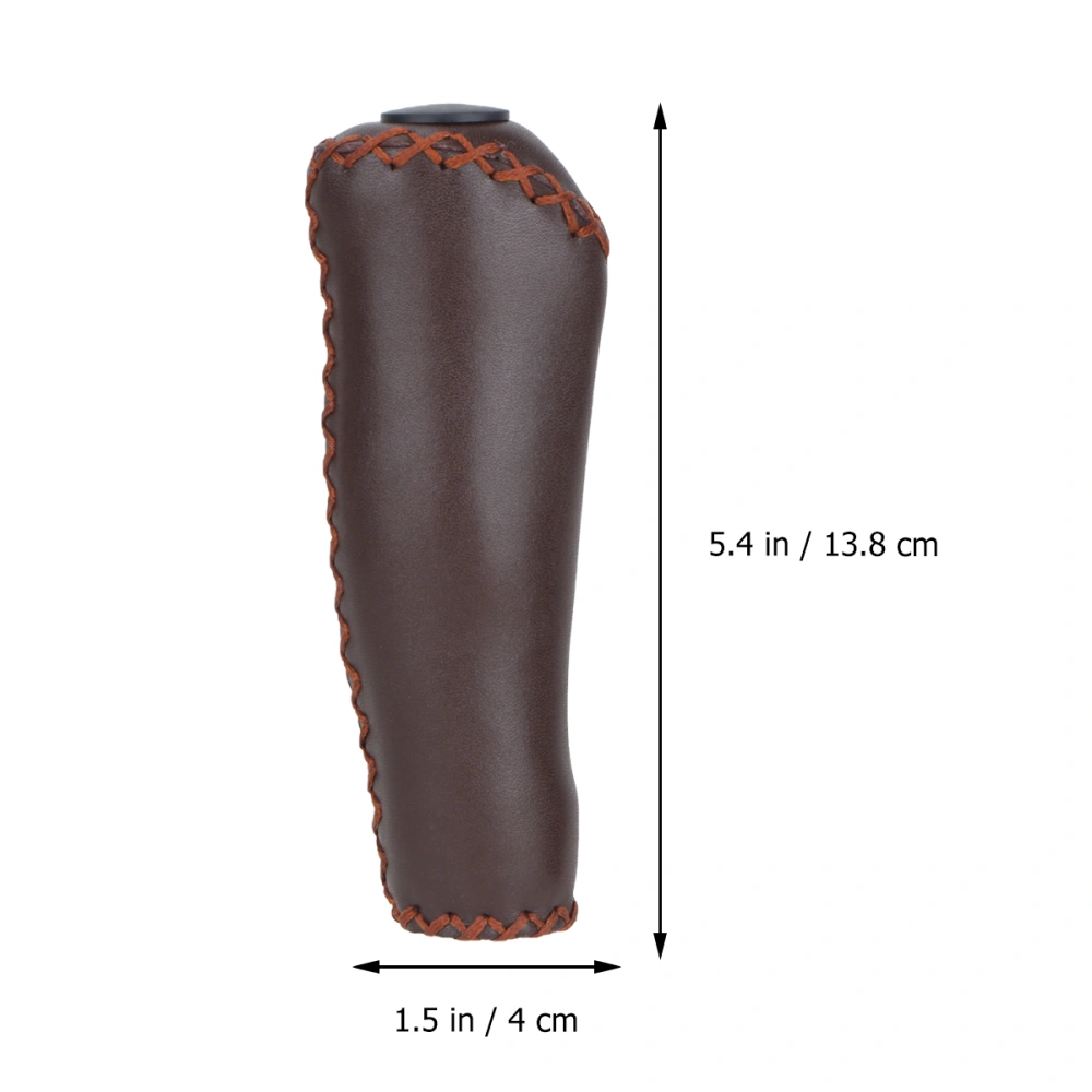 1 Pair Ergonomics Microfiber Leather Handle Cover Hand Sewing Handlebar Grips Protector Long TPR Bike Grips Wrapper for Children Bike (Brown)