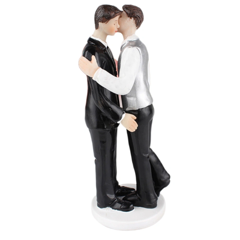 7x6.5x15cm Homesexual Doll Decor Valentine Day Gift Resin Crafts Desktop Ornaments for Man Boy Gay