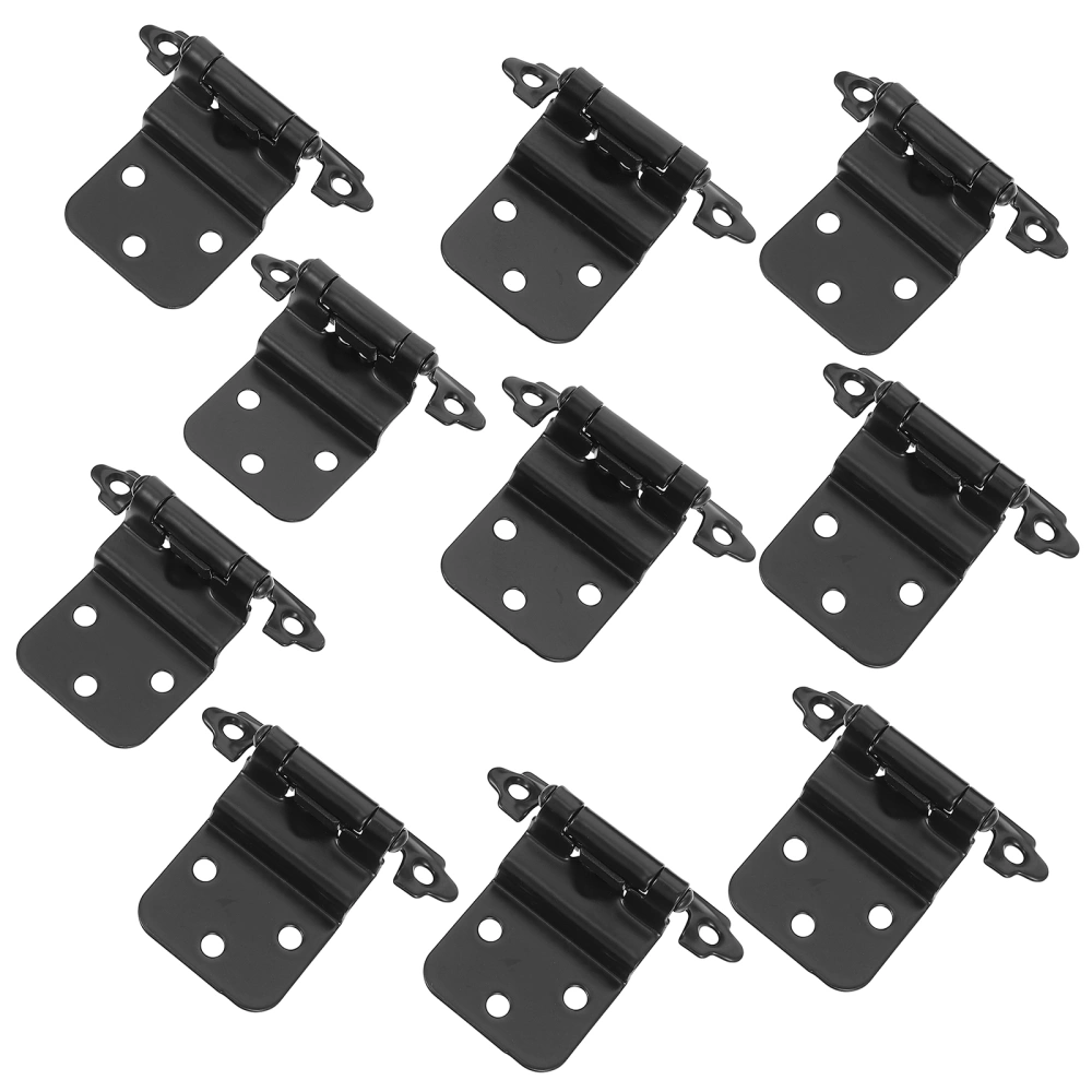 10pcs Overlay Cabinet Hinges Semi-Concealed Cupboard Hinges Cabinet Hardwares