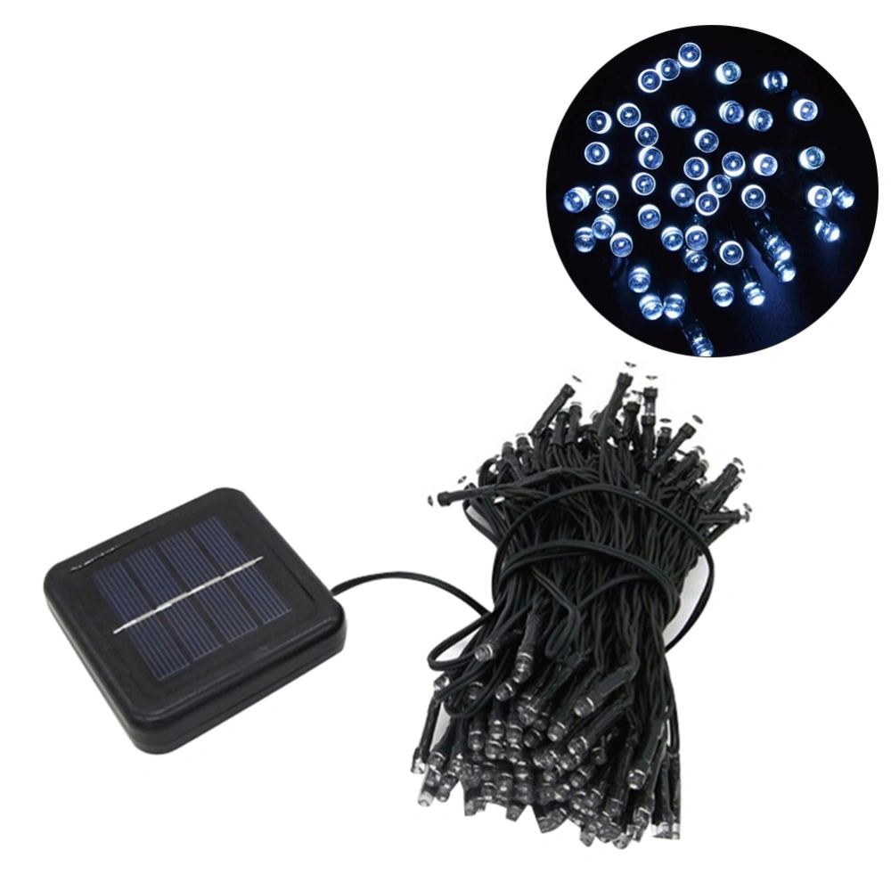 50 LED Solar String Lights Outdoor Waterproof Fairy Light String for Christmas Home Wedding Party Birthday Decoration with Solar Panel (Pure White Light)