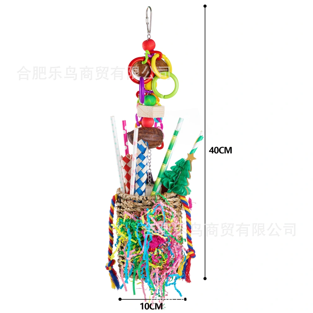 Hanging Parrot Shredding Toy Parrot Suspending Toy Parrot Cage Bite Toy Bird Chewing Toy