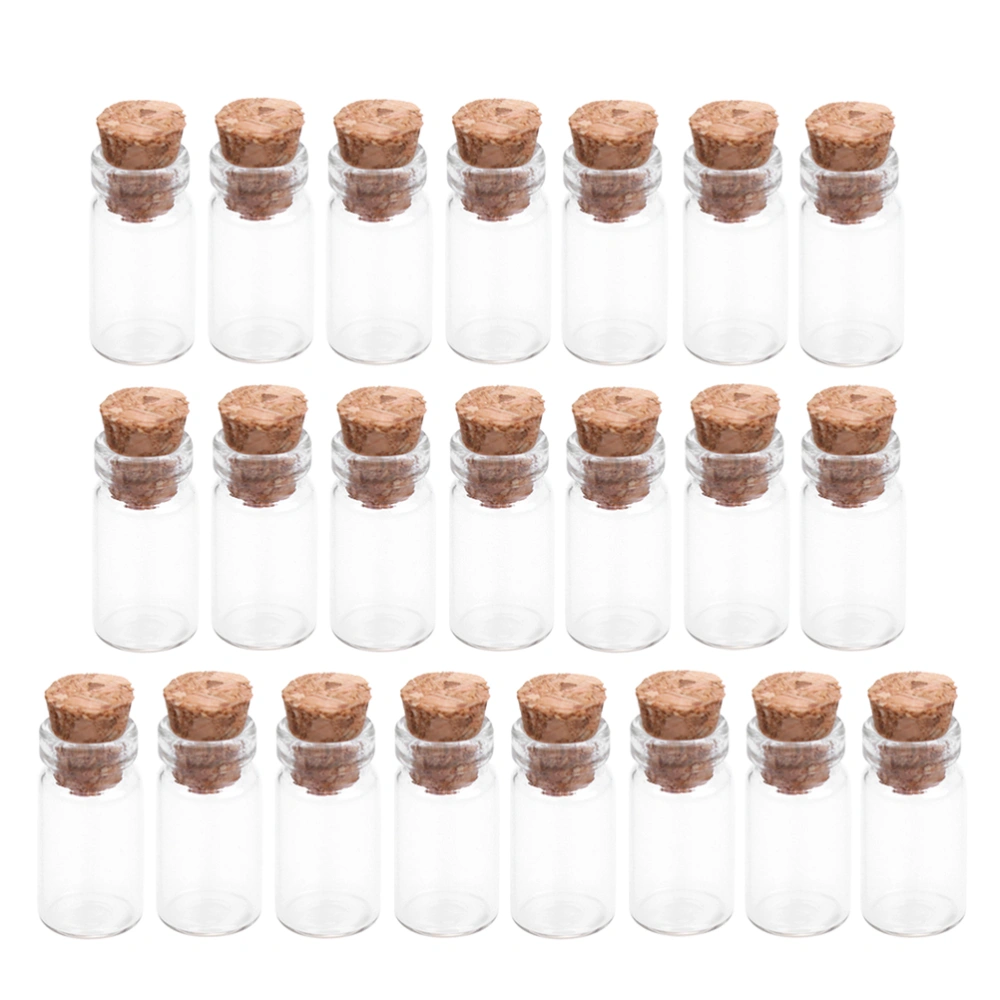 20PCS 7ML Clear Glass Jars Wish Bottles DIY Accessory Dispenser Bottle for Jewelry Making DIY Craft Decoration (22x40mm)