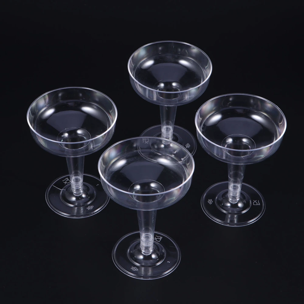 18pcs Plastic Champagne Glasses Disposable Champagne Wine Cocktail Cups Perfect for Wedding Party (Transparent)