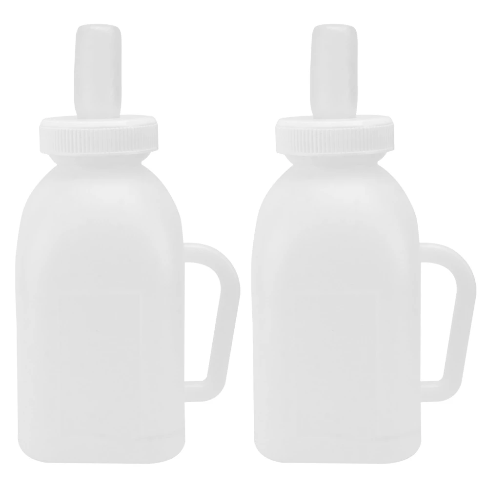 2 Sets 1L Young Livestock Feeding Bottles Lamb Calf Feeding Bottles Milk Bottles