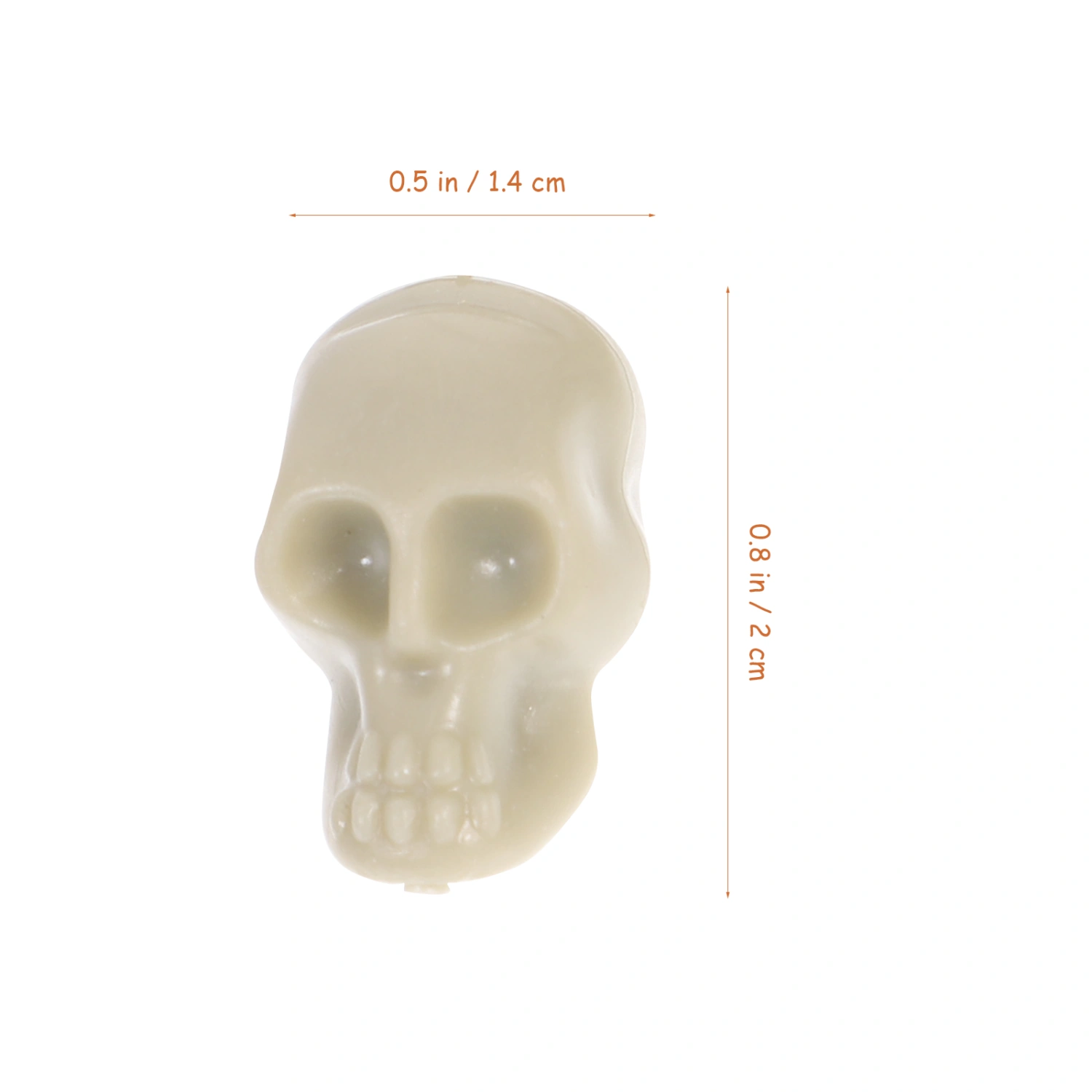 50Pcs Miniature Plastic Skull Heads Decor Halloween Realistic Skeleton Skulls Ornament