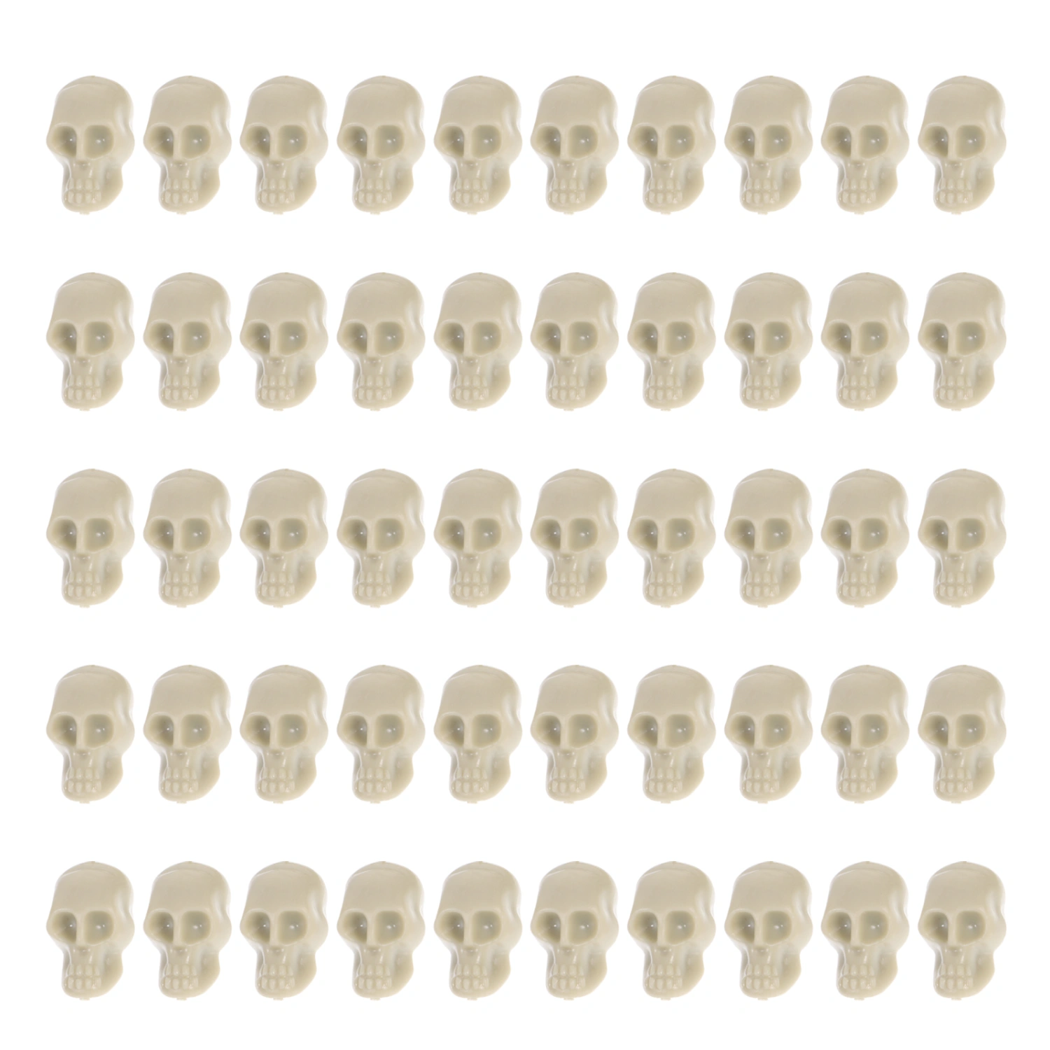 50Pcs Miniature Plastic Skull Heads Decor Halloween Realistic Skeleton Skulls Ornament
