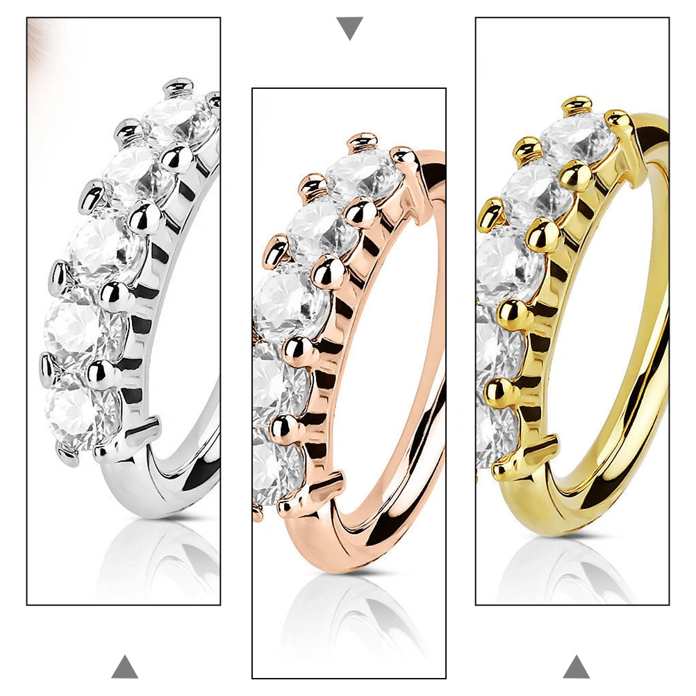 3Pcs Zircon Nose Studs Fashionable Ear Studs Piercing Jewelry for Women