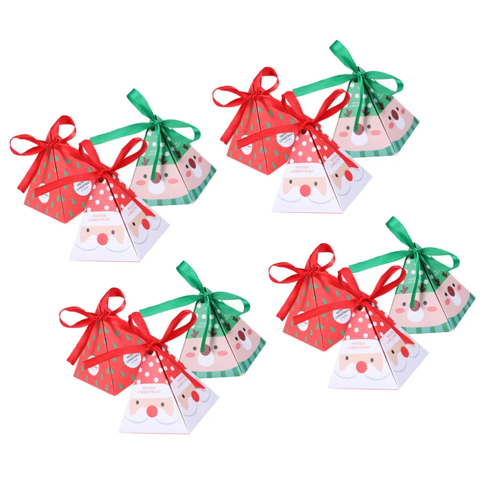 12pcs Christmas Candy Box Small Gift Cases Presents Box Chic Xmas Gift Box