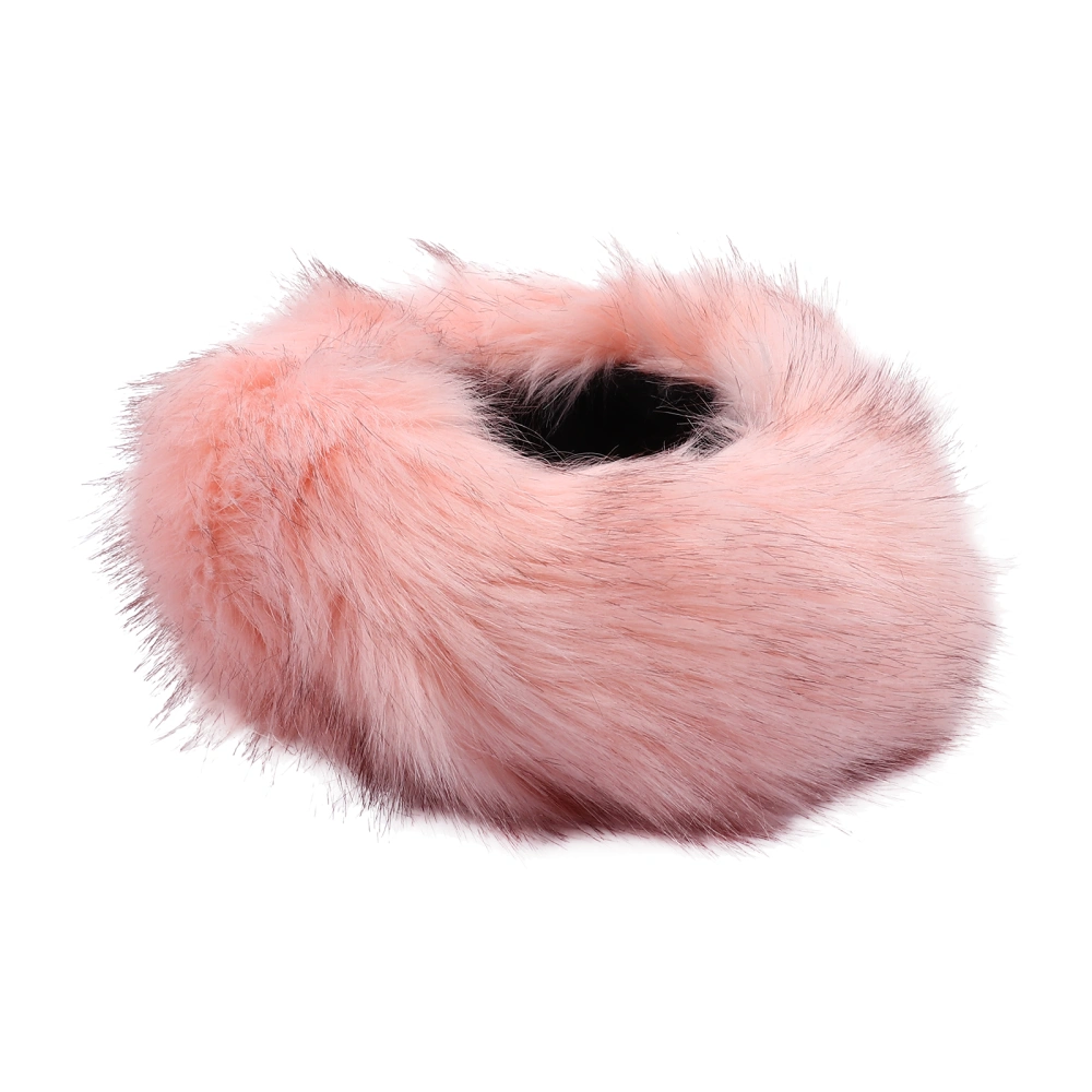 Faux Fur Headband Plush Fur Hat Winter Ear Warmer Cold Weather for Women