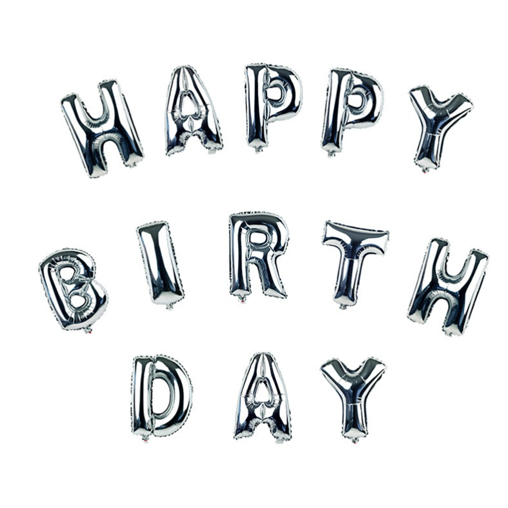 18inch Alphabet Letters Balloons Party Decoration Aluminum Foil Membrane Ballon (Silver)