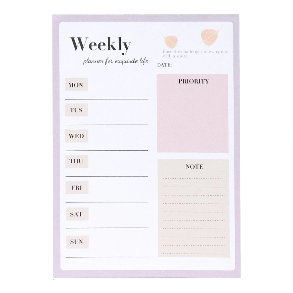 Household Memo Pad Multi-function Note Pad Convenient Weekly Planner Home Supply