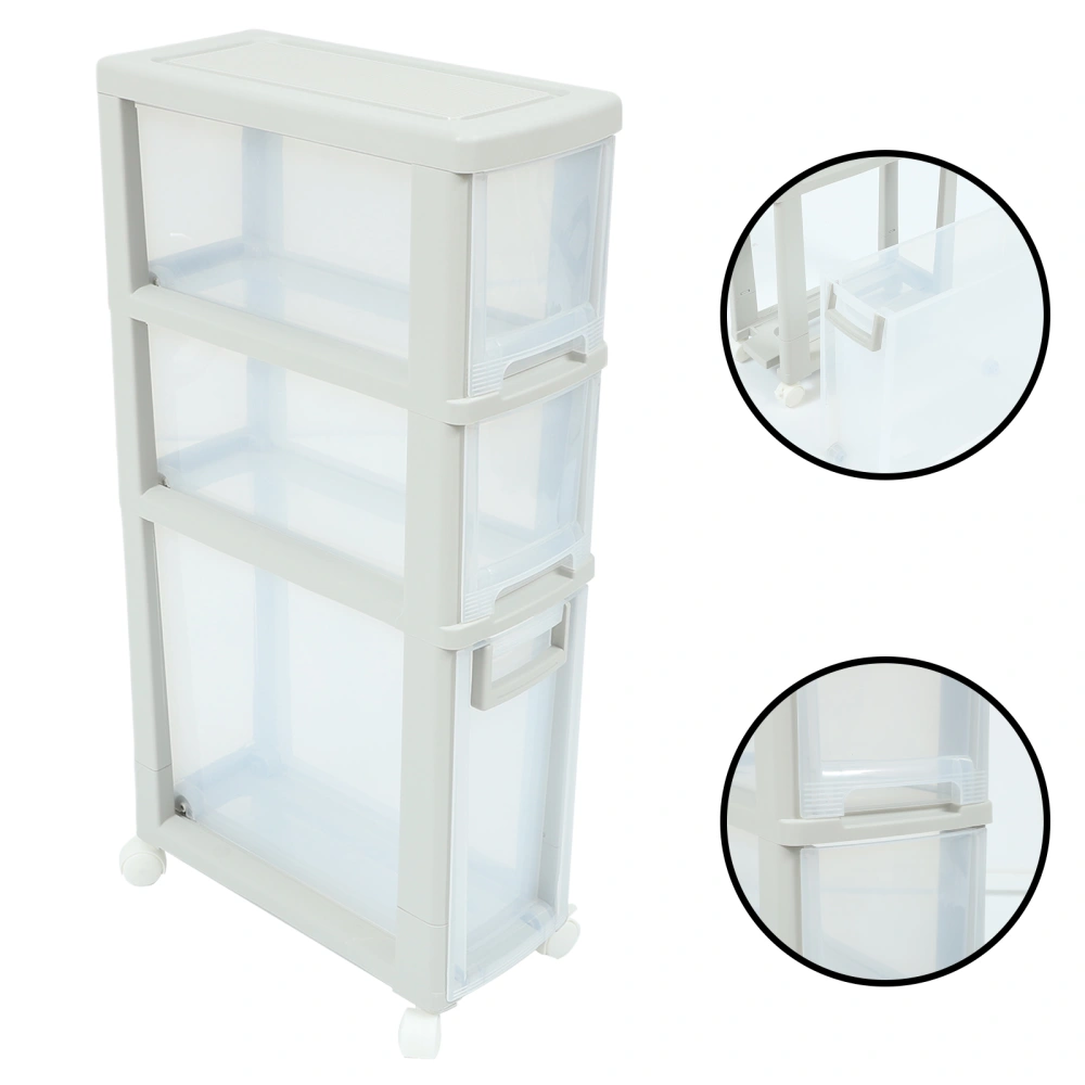 1Pc Drawer Type Bathroom Storage Cabinet Super Narrow Kitchen Shelf for Home