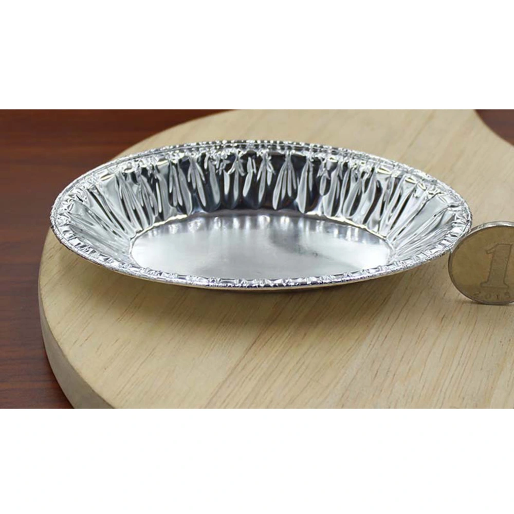 250pcs Disposable Tinfoil Egg Tart Cups Oval Baked Oysters Holder Tartlet Mould Baking Pans (Small Size)