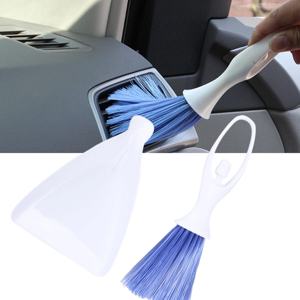 Car Dashboard Vent Cleaning Tool Air Outlet Mini Clean Brush with Dustpan