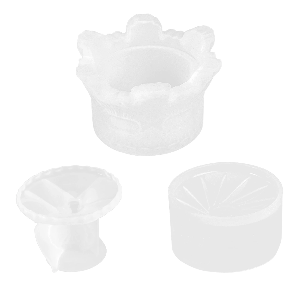 1 Set DIY Crystal Epoxy Mold Crown Jewelry Storage Box Casting Mould (White)