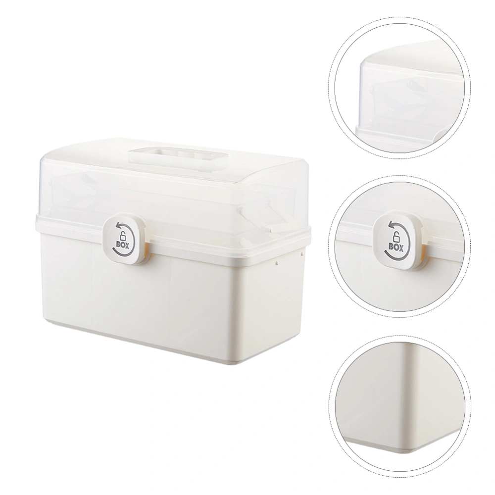 1pc Family Storage Box Household Medicine Case Large Capacity First Aid Case