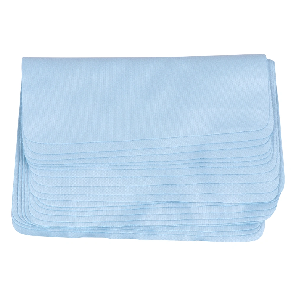 10pcs Microfiber Lens Cloth Laptop Cleaning Cloth Computer Wipe Portable Phone Screen Fingerprints Remover (Sky Blue)