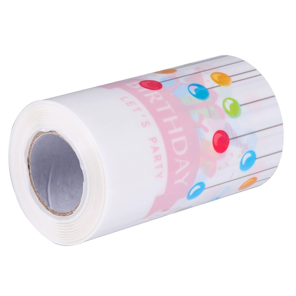 Transparent Cake Collar Baking Surrounding Cupcake Wrapping Tape Mousse Decorating Tool (Colorful Lights)