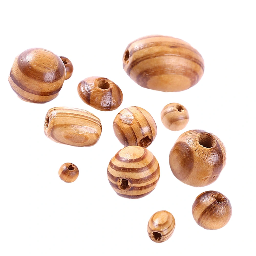 100Pcs Wooden Beads Loose Bead Jewelry Accessories for DIY Art Crafts for Kids