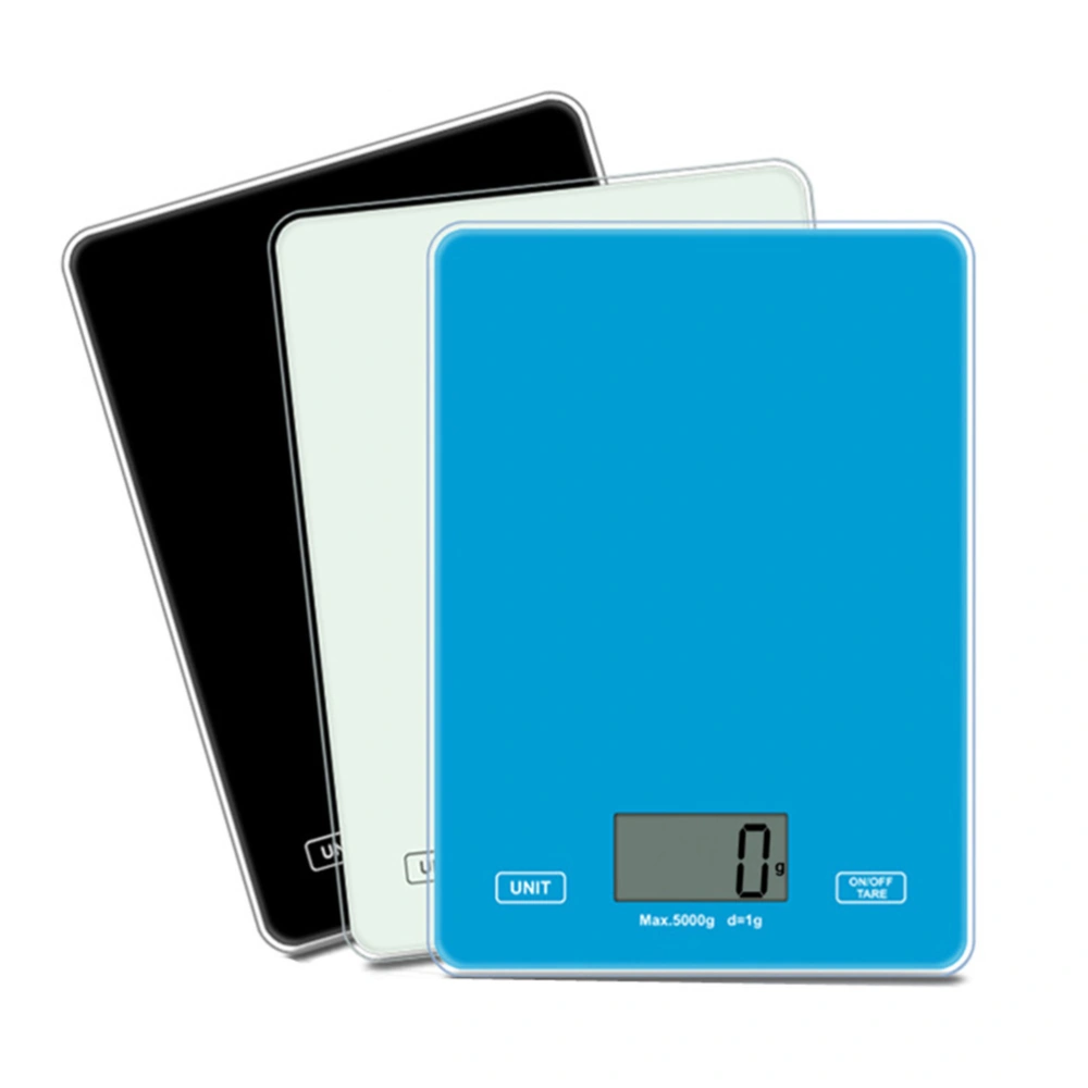 Kitchen Electronic Scale Food Scale Tempered Glass Platform Digital Scale Food Cooking Scale (White)