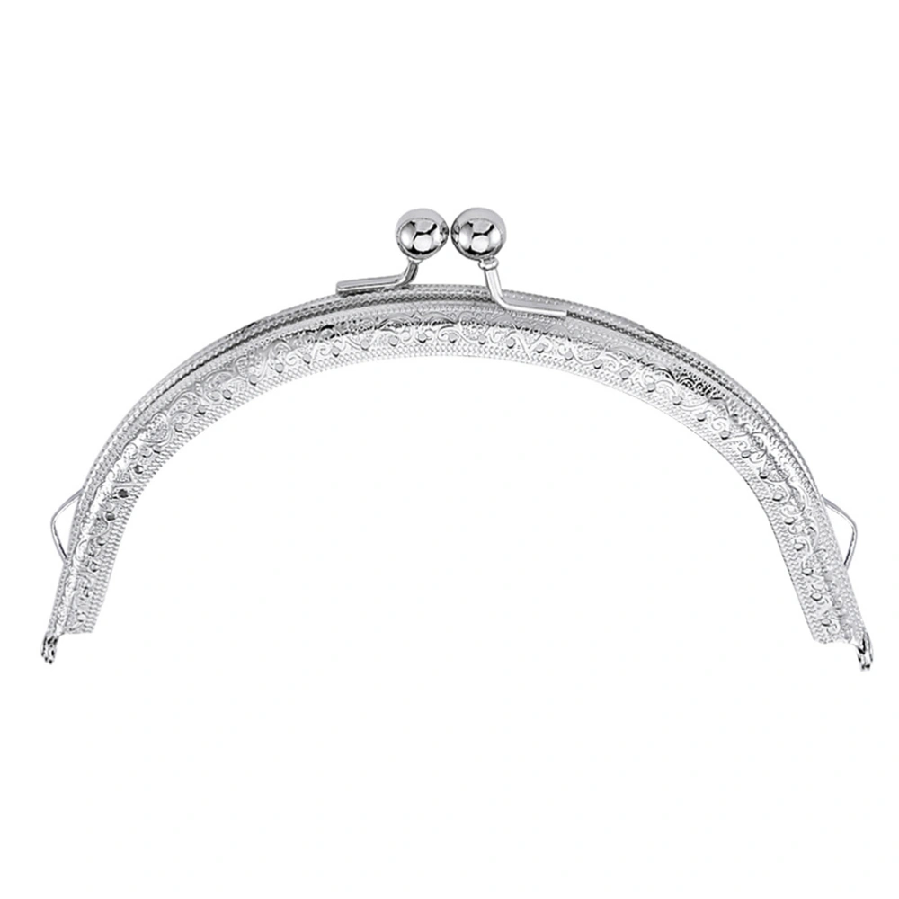 15cm Semicircular Arch Iron Purse Frame Coin Bag Decorative Silver Beads Kiss Clasp Lock for Bag Making DIY Craft Handmade