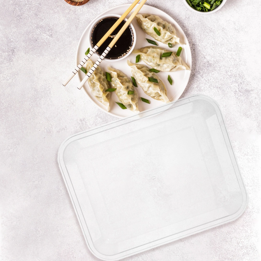 1Pc Multi-function Food Plate Dumplings Storage Tray Rectangular Dumplings Plate