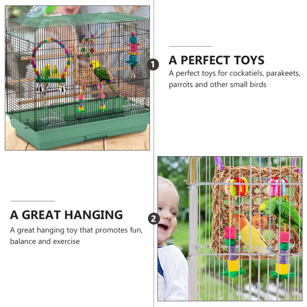 Hanging Swing Bird Climbing Toy Chewing Toy Playing Toy Parrot Cage Accessories