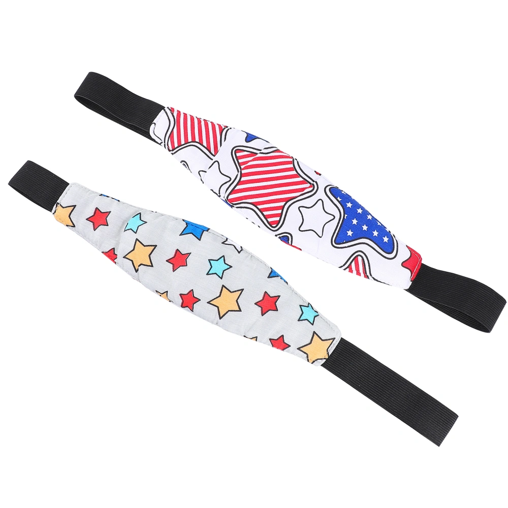 2Pcs Baby Car Seat Head Support Bands Useful Infant Stroller Seat Head Straps