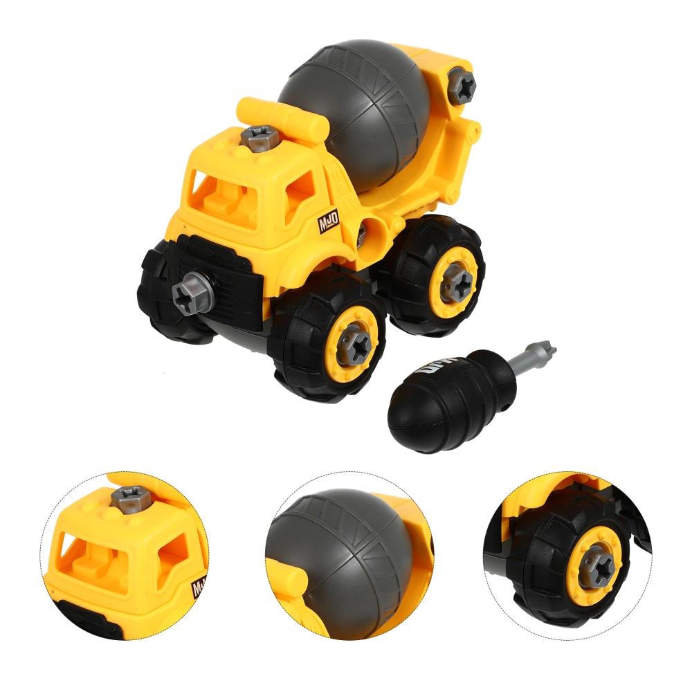 Kids Cement Mixer Constructions Vehicles Truck Educational Take Apart Toys (Yellow)