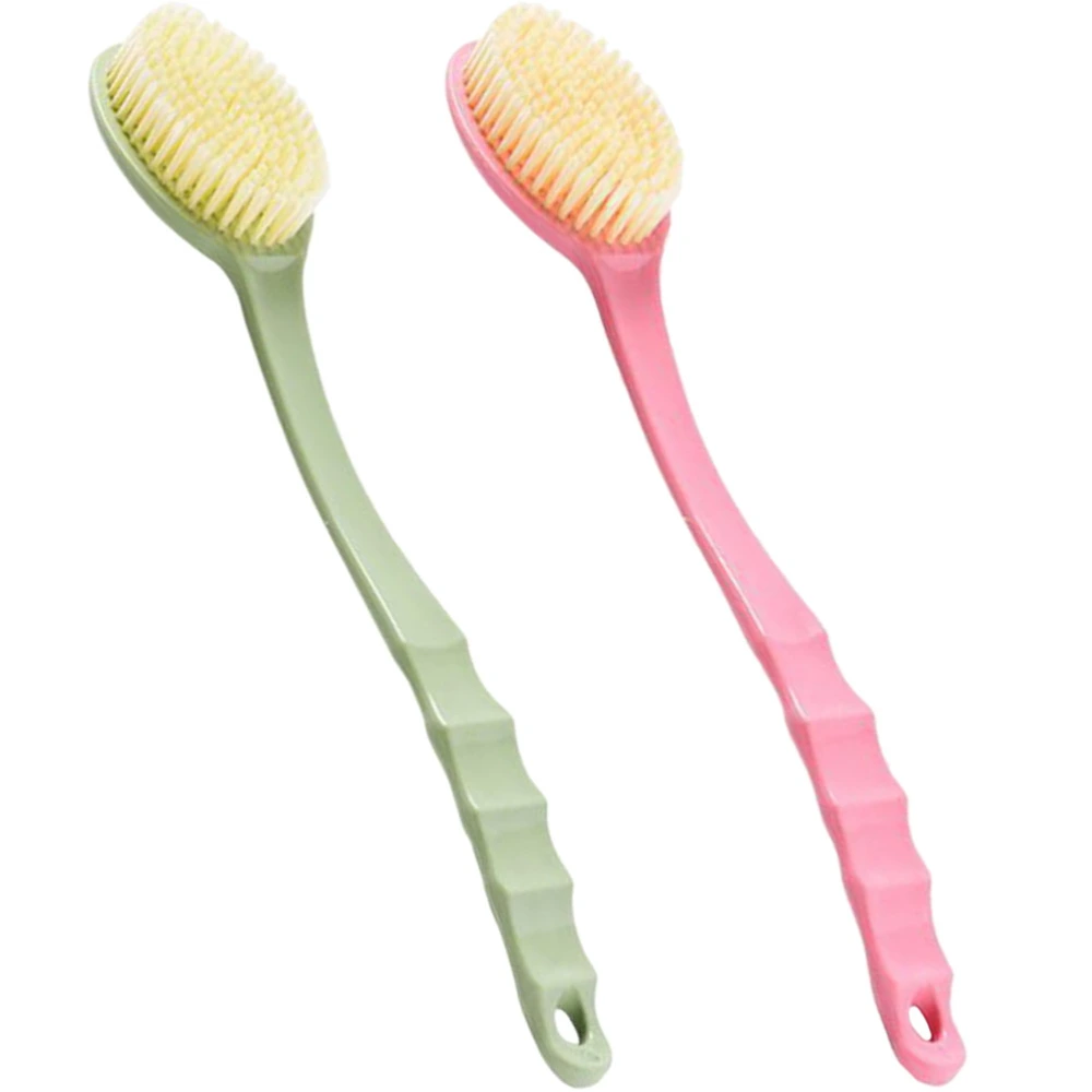 2pcs Long Handle Back Scrubbers Bathing Brushes Shower Brushes Bathing Supplies