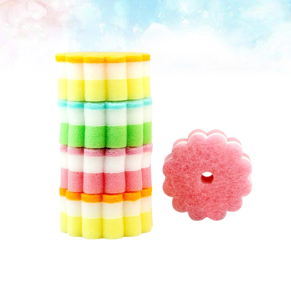 10pcs Cleaning Sponge Creative Beautiful Practical Kitchen Cleaning Sponge for Dish Cup Bowl Random Style