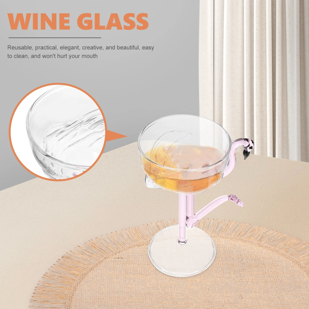 Decorative Flamingo Wine Glass Wine Goblet Unique Bar Wine Goblet for Wedding Christmas Wine