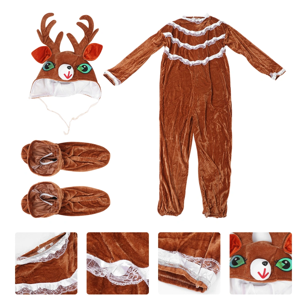 1 Set Christmas Cosplay Costume Adults Elk Performance Costume Cosplay Clothing