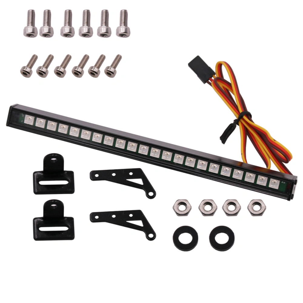 1/10 RC Light 22 LEDs Roof Light Lamp Bright Lamp Bar Roof Light Bar RC Accessories (Black)