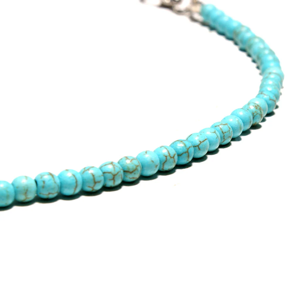 Fashion Christian Cross Pendant Necklace Turquoise Clavicle Necklace Choker for Women Girls