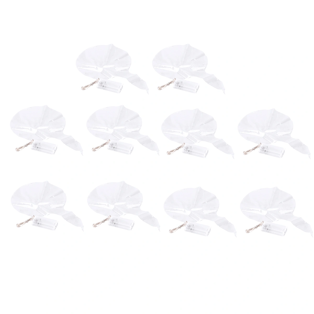 10 Sets LED Glowing Balloons Fashion Unique Light up Balloons Battery Operated Colorful Balloons Wedding Birthday Party Decoration Favors with 3 Meters Light Line (Without Batteries)